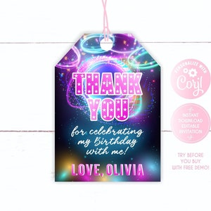 Thank you Tags, Favor Gift Tags, Favor Tags, Birthday Party Favor Tag, Thank you tag