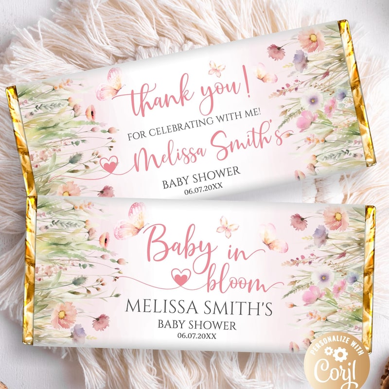 Baby in Bloom Chocolate Bar - Etsy