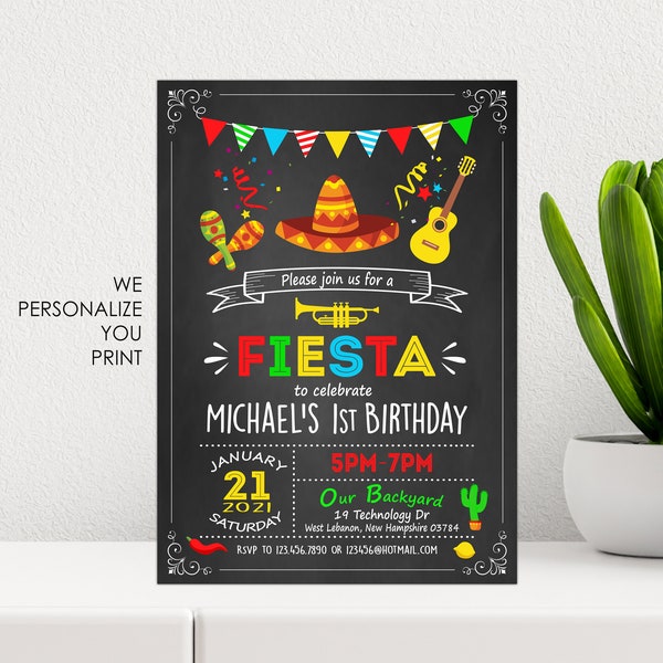 Fiesta Birthday Invitation, Fiesta Invitation, First Birthday, Fiesta Birthday Party Invitation, Fiesta Party, Fiesta Invite