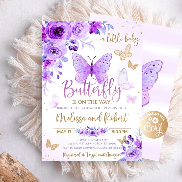 Purple Butterfly Etsy