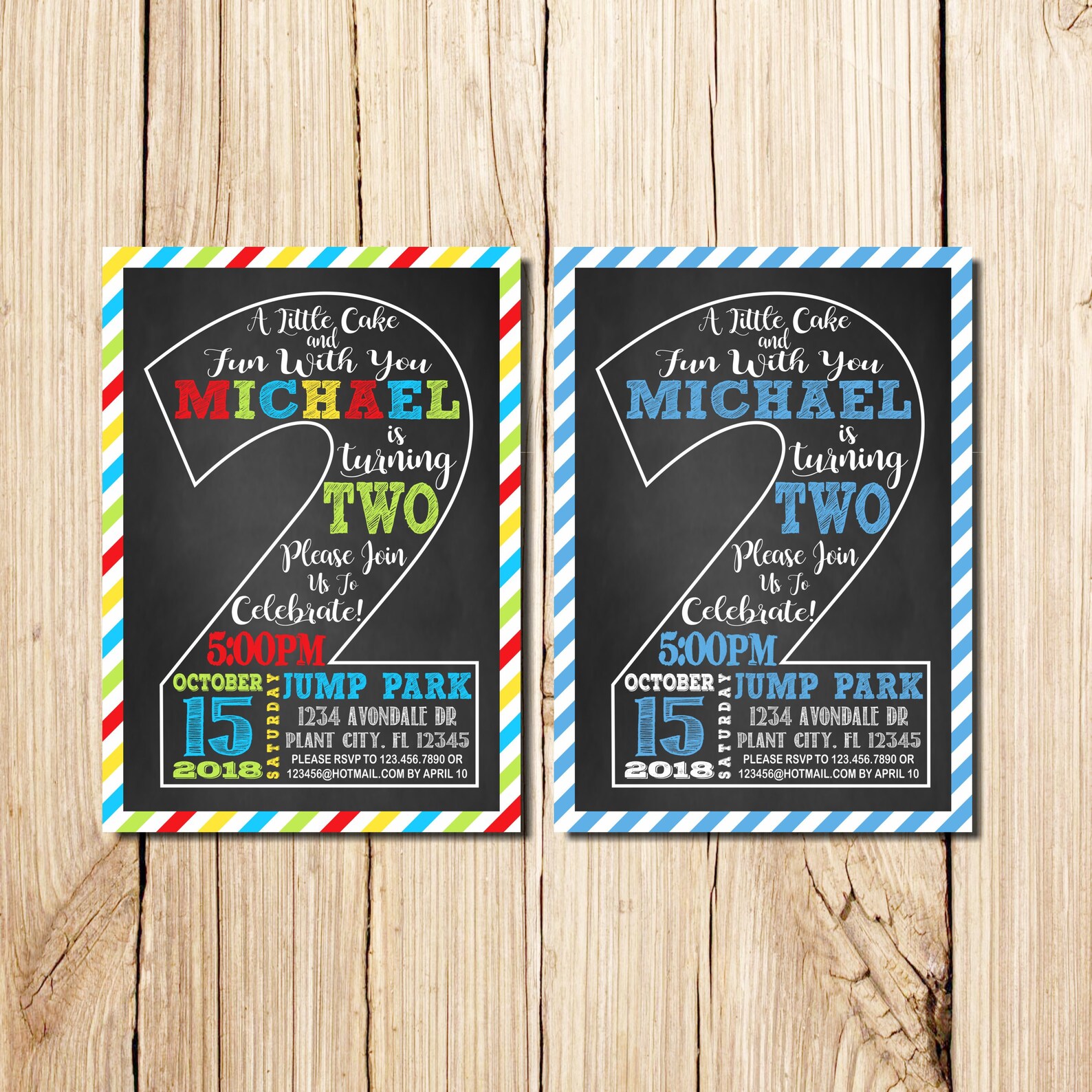 2nd Birthday Invitation Boy Сhalkboard SECOND BIRTHDAY Etsy