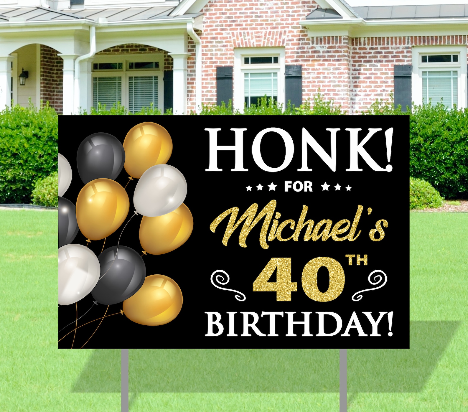 Happy Birthday Yard Sign Honk for 40th Birthday Birthday Etsy