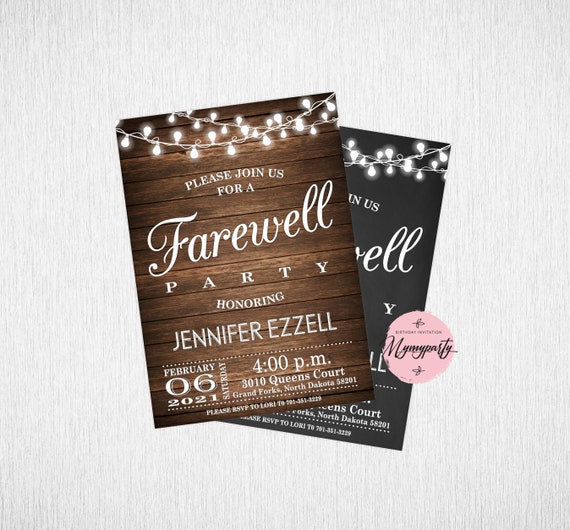 Farewell invitation cheap