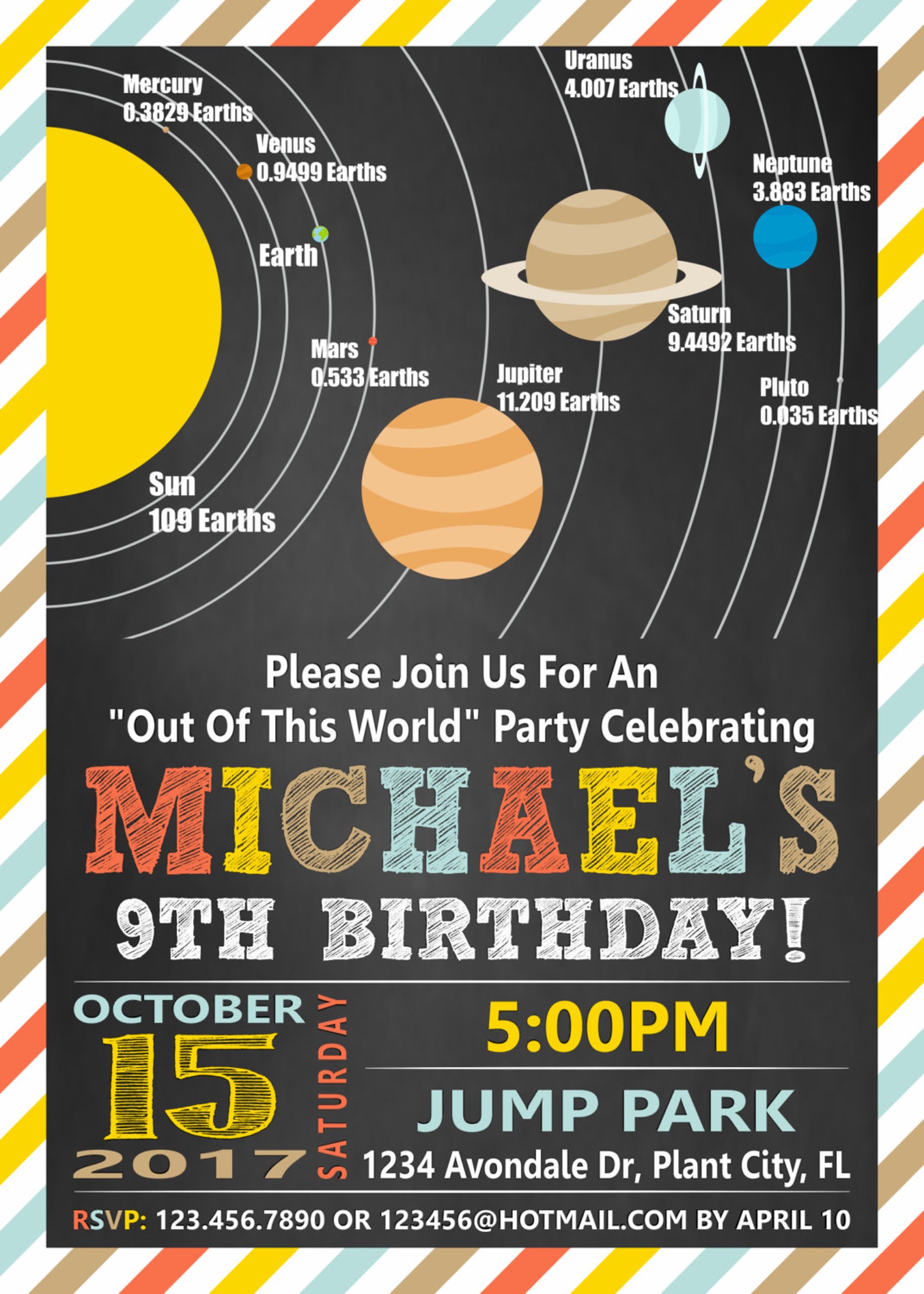 Solar System Birthday Invitation Space Birthday Printable Etsy Solar System Birthday Invitation Space Birthday Printable Etsy