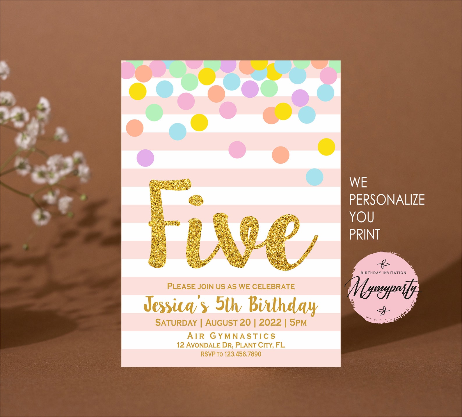 5th Birthday Invitation Card Template Free