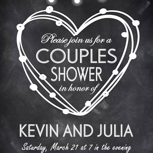 COUPLES SHOWER Invitation, Printable Couples Shower Invitation, Couples ...