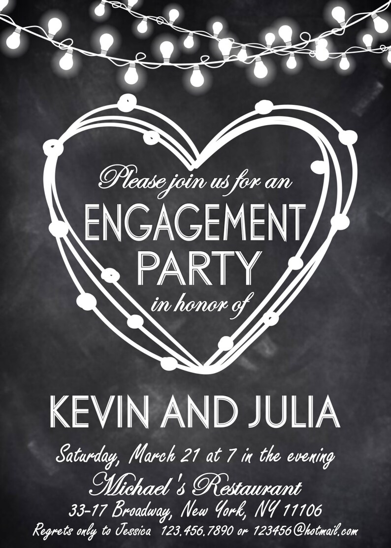 Rustic Engagement Invitation Engagement Party Invitation Etsy