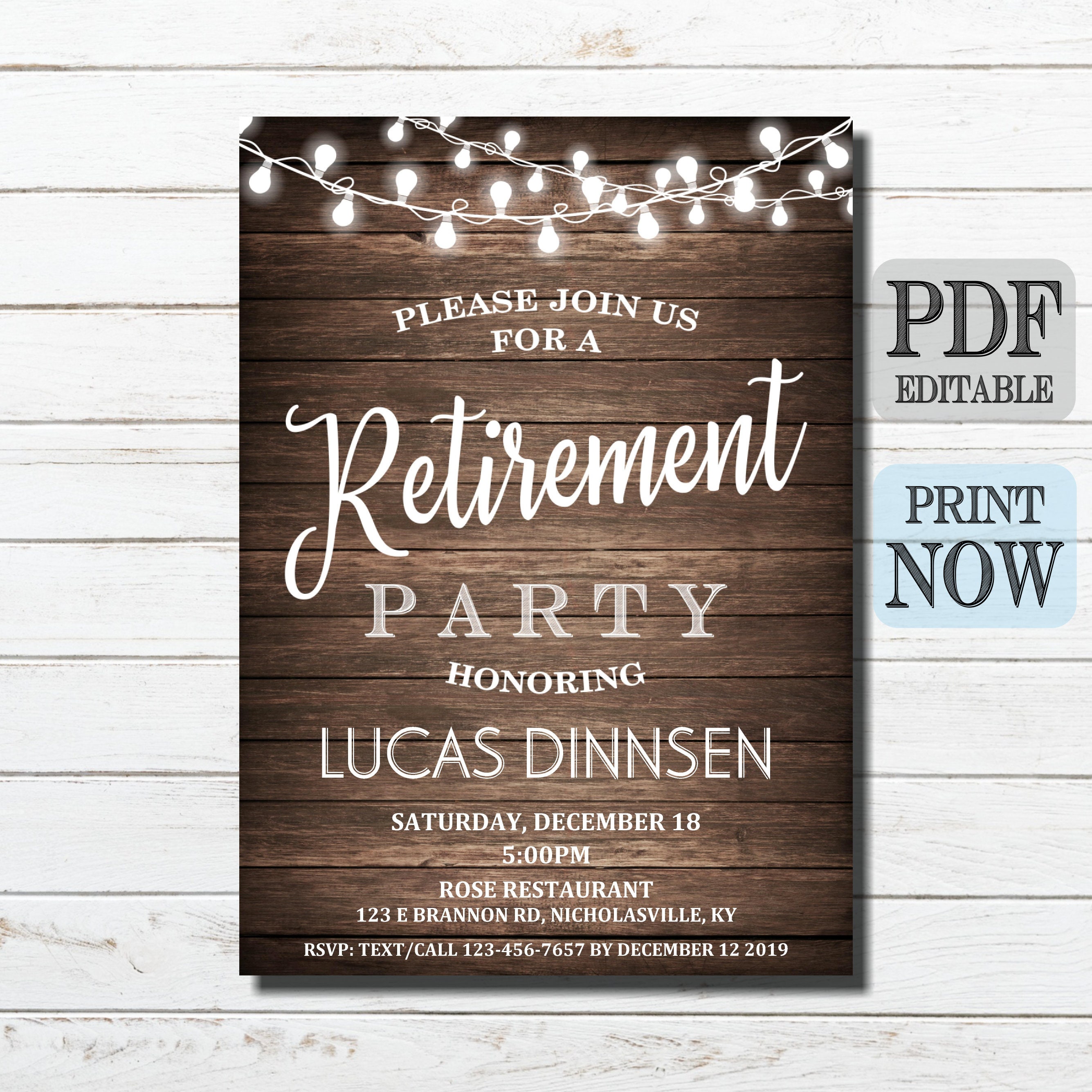 Retirement Party Invitation Retirement Invitation - Etsy