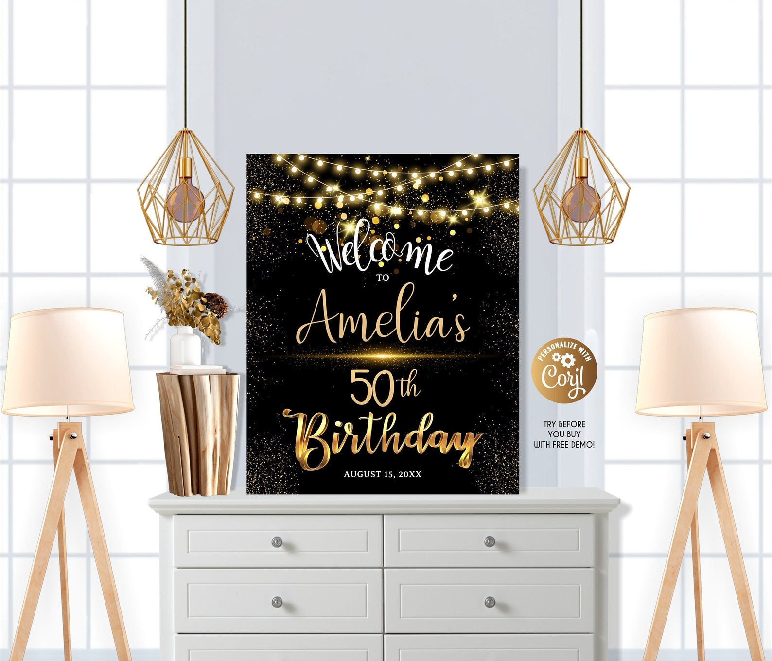 Birthday Sign, Birthday Yard Signs, Birthday Decor, 21 30 50 60 — free download