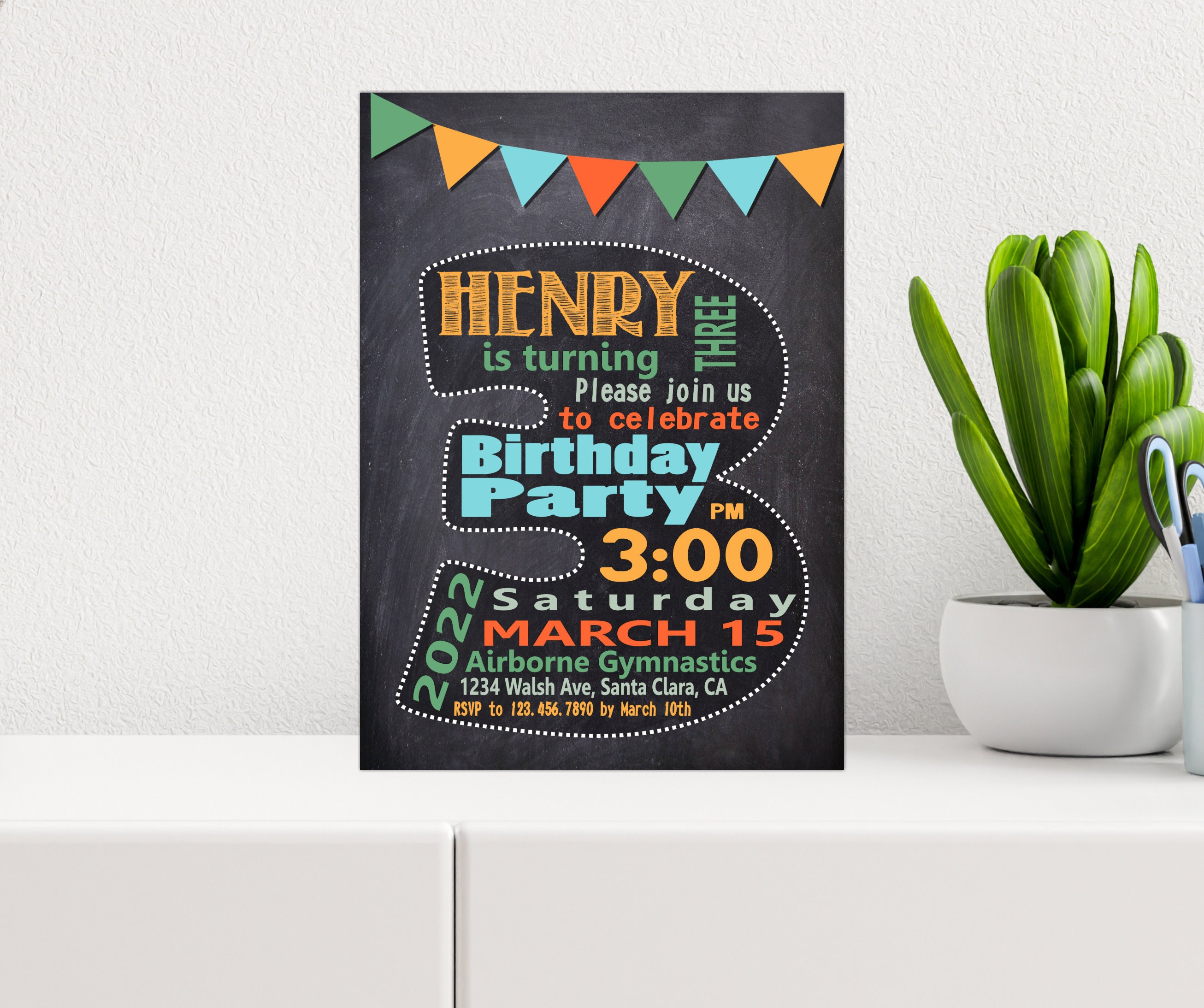 3. Geburtstag Einladung junge Holz dritte Etsy
