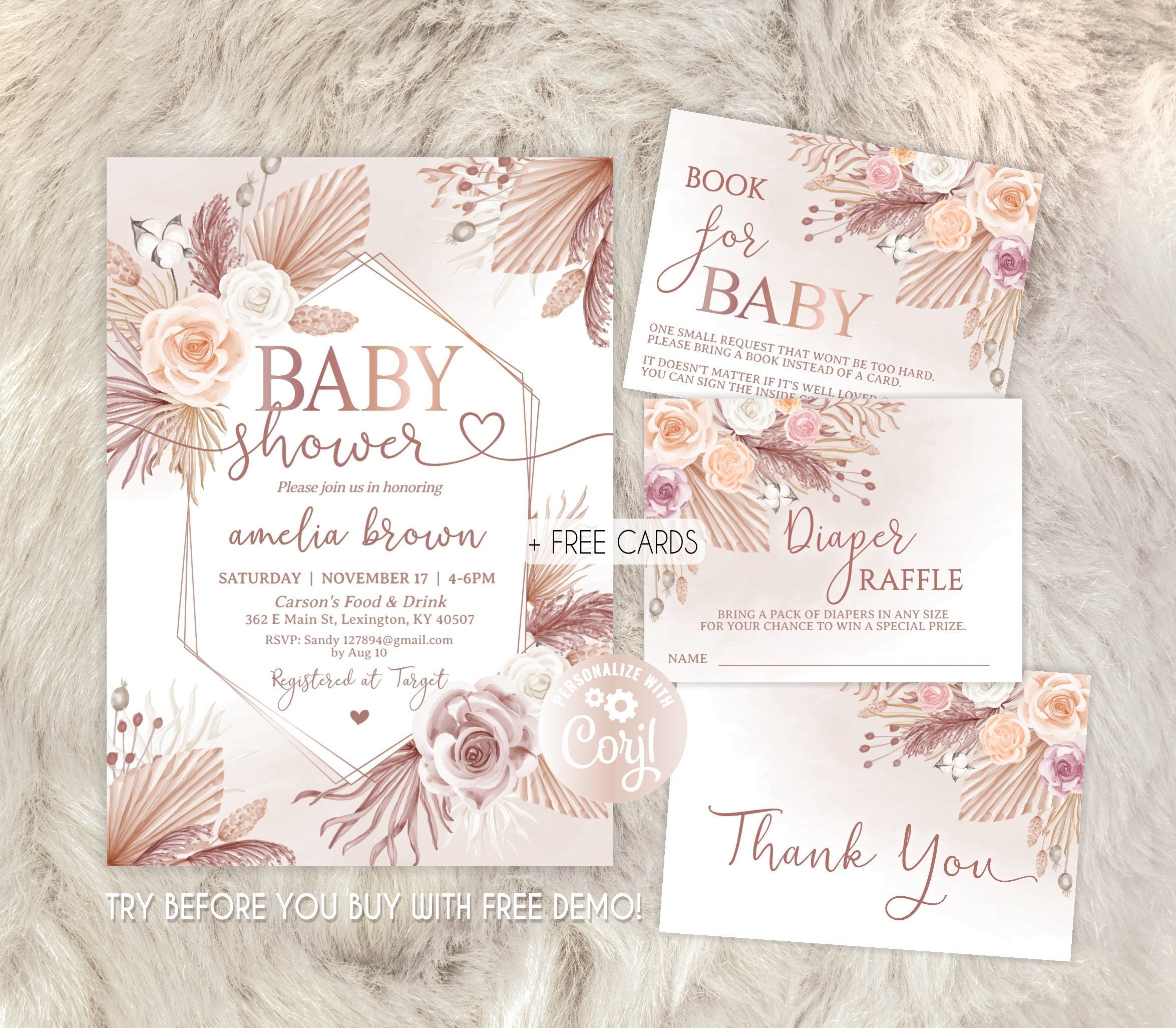 Boho Baby Shower Invitations Templates Modern Baby Shower Invitation  Template, Baby Shower Girl, image size:2349x2052