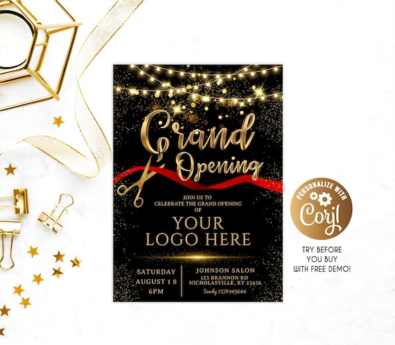 Grand Opening Invitation Grand Opening Party Invitation