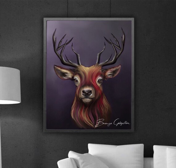 Personalised main rouge-Scotland-Stag-Beautifully Embroidered Poison