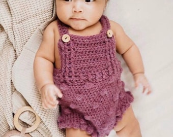 crochet romper baby pattern - Crochet romper pattern - Baby crochet pattern - baby crochet patterns - crochet bobble pattern - Bobble stitch