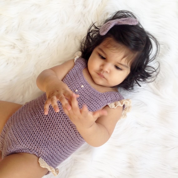 crochet baby girl romper pattern