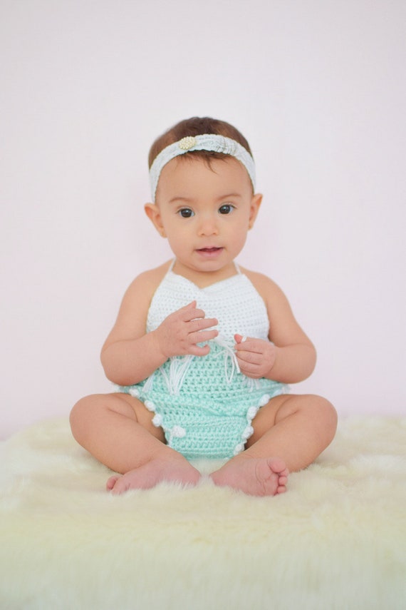 Baby romper pattern - Crochet patterns - baby romper  - Crochet pattern - Boho crochet pattern - birthday outfit  - Crochet baby outfit 0-12