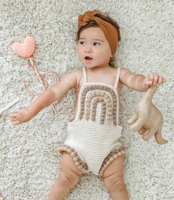 Crochet Rainbow Romper Crochet Romper Pattern Newborn Pattern