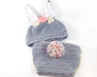 Crochet bunny pattern - Crochet baby hat pattern - Baby crochet pattern - Crochet easter baby hat - easter bunny hat - Newborn bunny hat