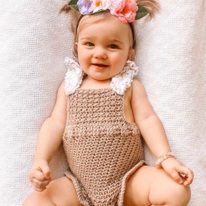 bunny romper pattern - girl crochet pattern - crochet romper pattern  - baby crochet pattern - baby girl pattern - crochet baby outfit - pdf
