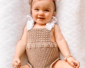 bunny romper pattern - girl crochet pattern - crochet romper pattern  - baby crochet pattern - baby girl pattern - crochet baby outfit - pdf