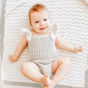Baby romper pattern - Baby boy romper - Toddler romper - Baby crochet pattern - Baby girl romper pattern - Crochet pattern - Crochet easter