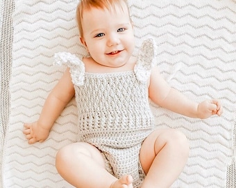 Baby romper pattern - Baby boy romper - Toddler romper - Baby crochet pattern - Baby girl romper pattern - Crochet pattern - Crochet easter