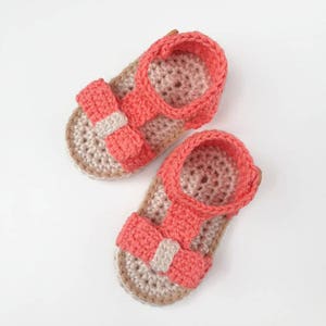 Crochet baby sandals pattern - Crochet shoes pattern - baby girl pattern - Crochet baby shoes - Crochet baby booties -  Greek sandals - Pink