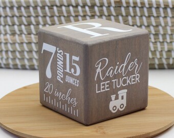 personalized baby block keepsake