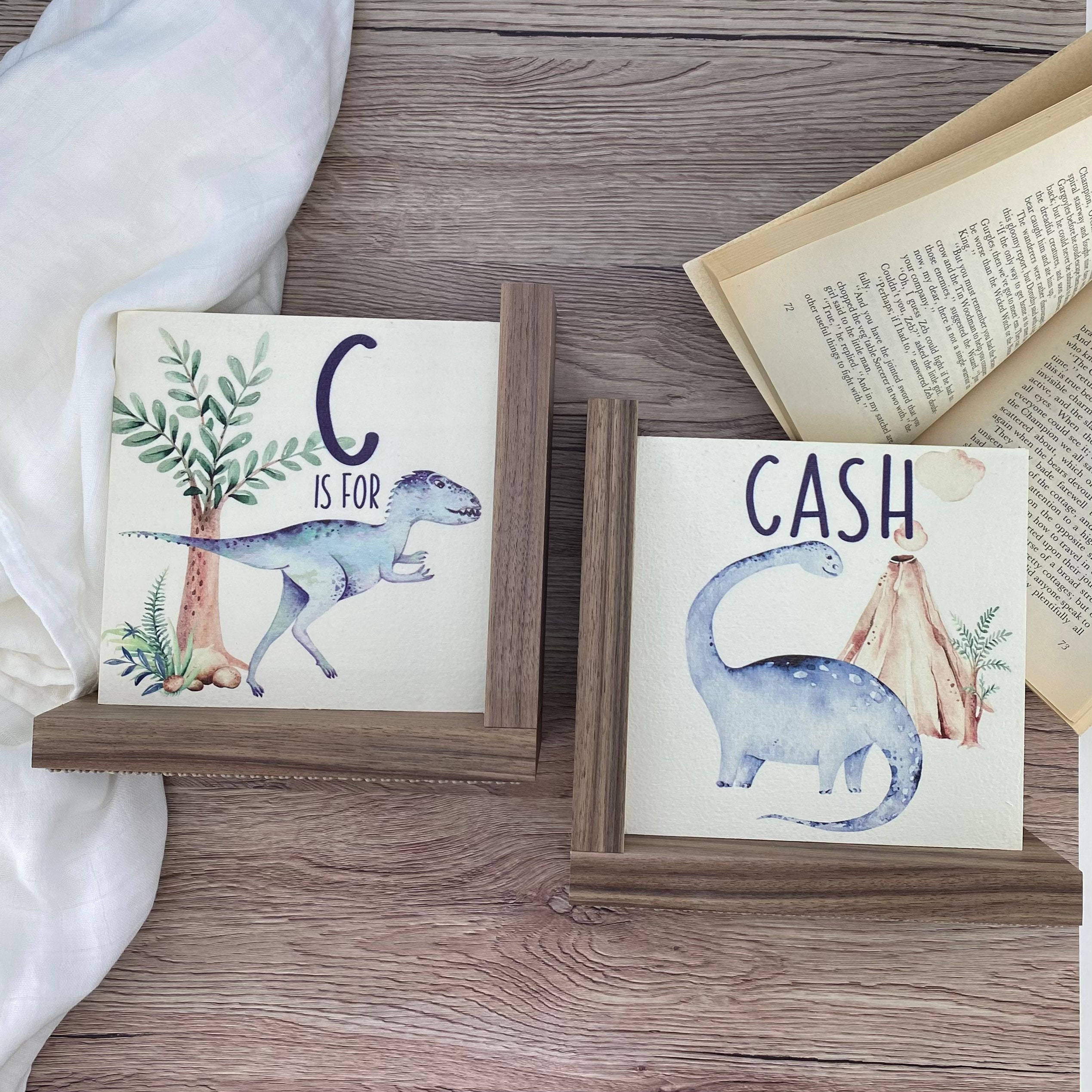 Dinosaur Theme Children's Wooden Bookend Dino Room and Etsy