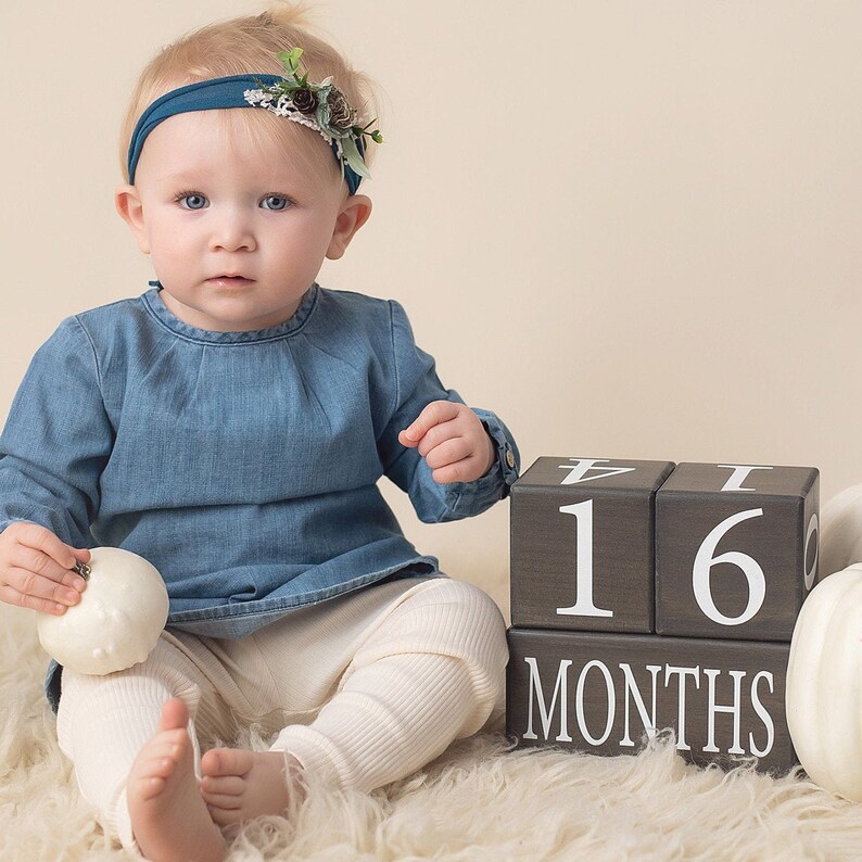 Custom Baby Milestone Blocks Age Blocks Baby Month Blocks Etsy