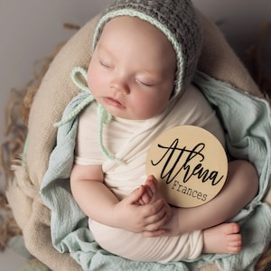 Baby Birth Announcement Name Sign, Newborn Photo Sessions, Nursery Name Decor