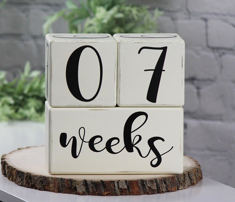 LARGE Baby Milestone Blocks Baby Age Blocks Baby Shower Etsy