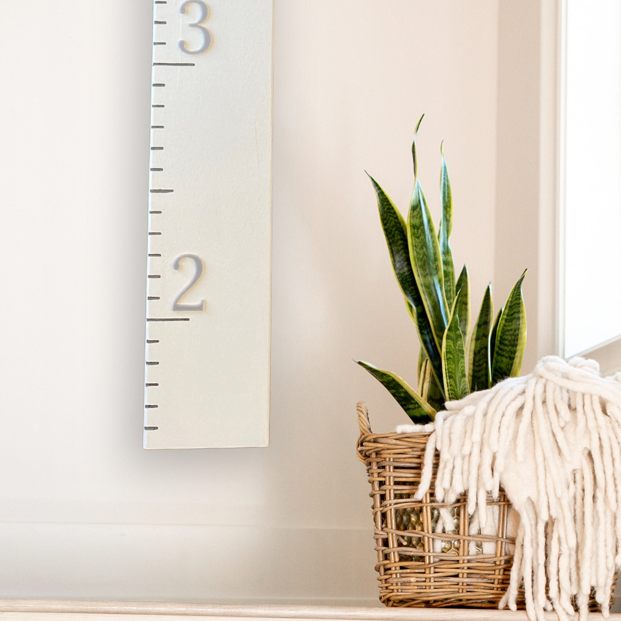 Gant Ruler Modern Growth Chart Ruler 3D, Wooden Measuring Stick for Kids, Giant ...