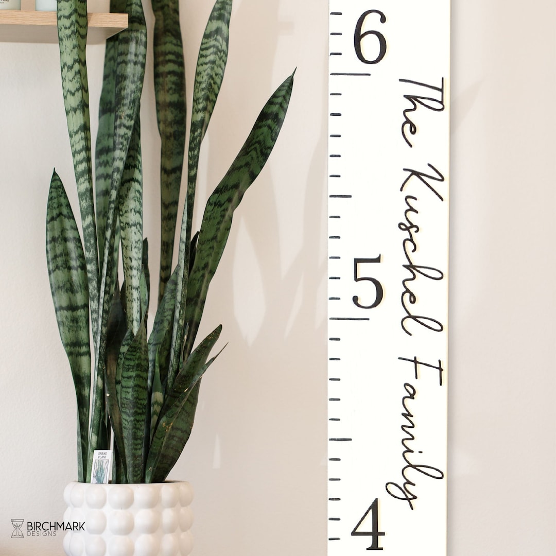 Modern Growth Chart Ruler 3D, Wooden Measuring Stick for Kids, Giant Wall Ruler, Height Board in