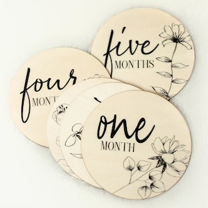 Tarjetas de hitos para bebés de pétalos, accesorios personalizados para fotografía de recién nacidos, anuncio de nacimiento, regalo de baby shower para niñas