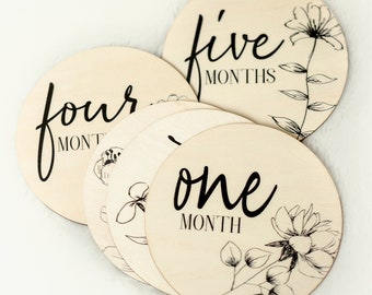 Tarjetas de hitos para bebés de pétalos, accesorios personalizados para fotografía de recién nacidos, anuncio de nacimiento, regalo de baby shower para niñas