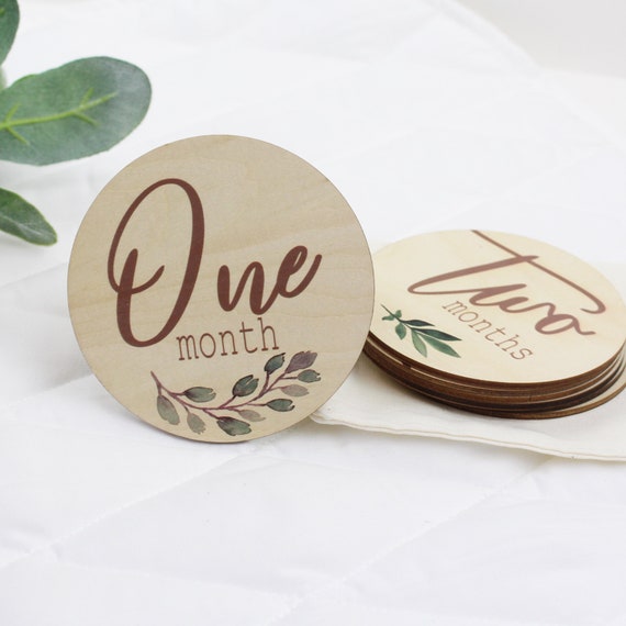 Milestone Circles Wood Baby Milestones Wooden Baby Milestones Circles Baby Photo Milestones Baby Photo Prop Milestone Prop