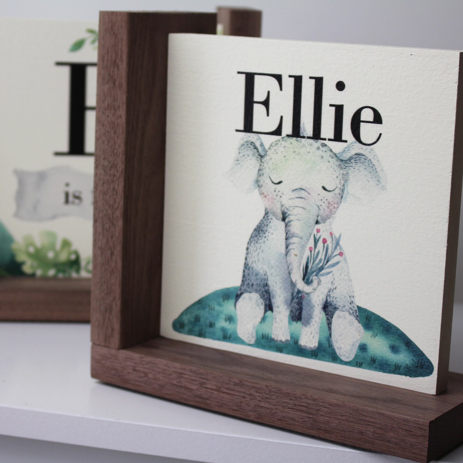 Elephant Bookend Personalized Childrens Jungle Nursery Decor Etsy