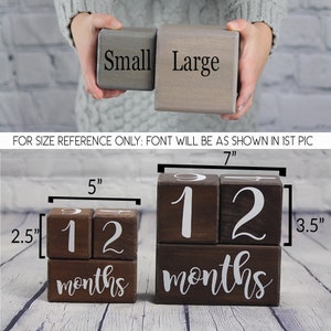 Personalized Milestone Age Blocks for Boys and Girls, Farmhouse Style Monthly Milestone Photo Prop, Custom Baby Shower Gift image 7