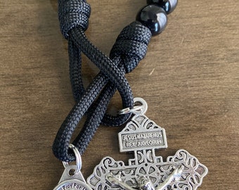 Immaculate pocket Rosary, Miraculous medal Rosary, Paracord Rosary | Handmade