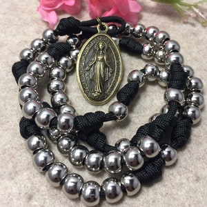 Seven Sorrow of Mary Catholic Chaplet, Durable paracord Rosary | Handmade