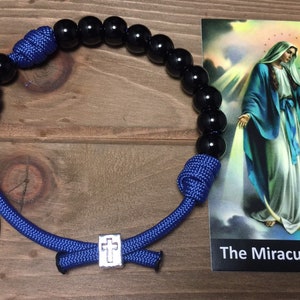 Miraculous rosary Bracelet - single Decade Catholic Rosary ~ Men/Women Rosary Bracelet ~ paracord Rosary | Handmade