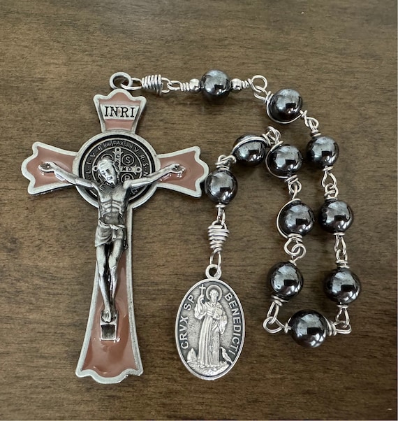 St. Benedict single Decade Catholic Rosary, Unbreakable Rosary | Handmade