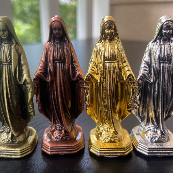 Miniature Virgin Mary Statue, Catholic small statue, mini Virgin Mary statue