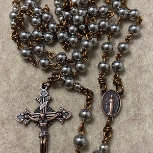 unbreakable Catholic Rosary- Stainless Steel beads rosary - Large heavy rosary handmade