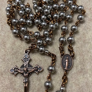 unbreakable Catholic Rosary- Stainless Steel beads rosary - Large rosary handmade