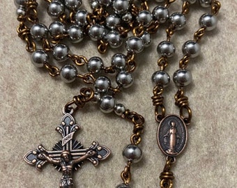 unbreakable Catholic Rosary- Stainless Steel beads rosary - Large rosary handmade