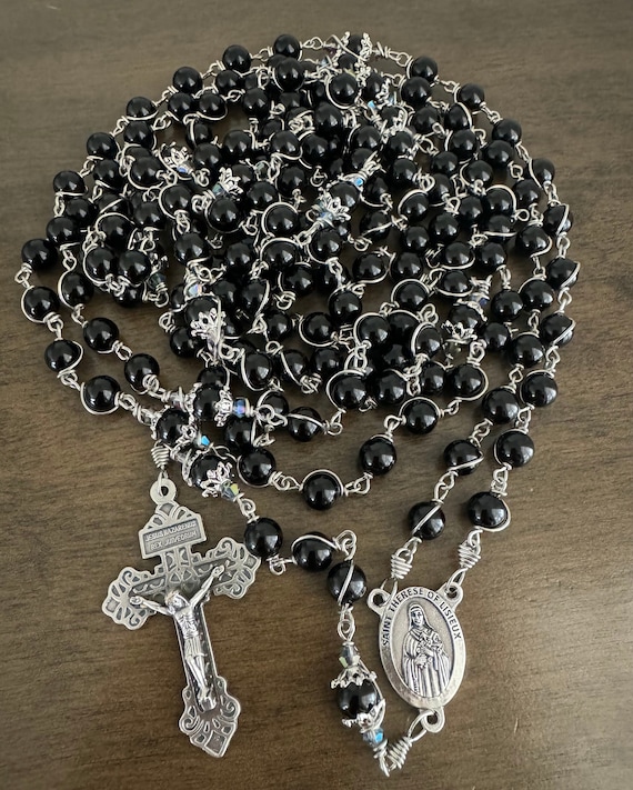 15 or 20 Decade Rosary, Unbreakable Rosary, St. Therese of Lisieux Rosary, Handmade