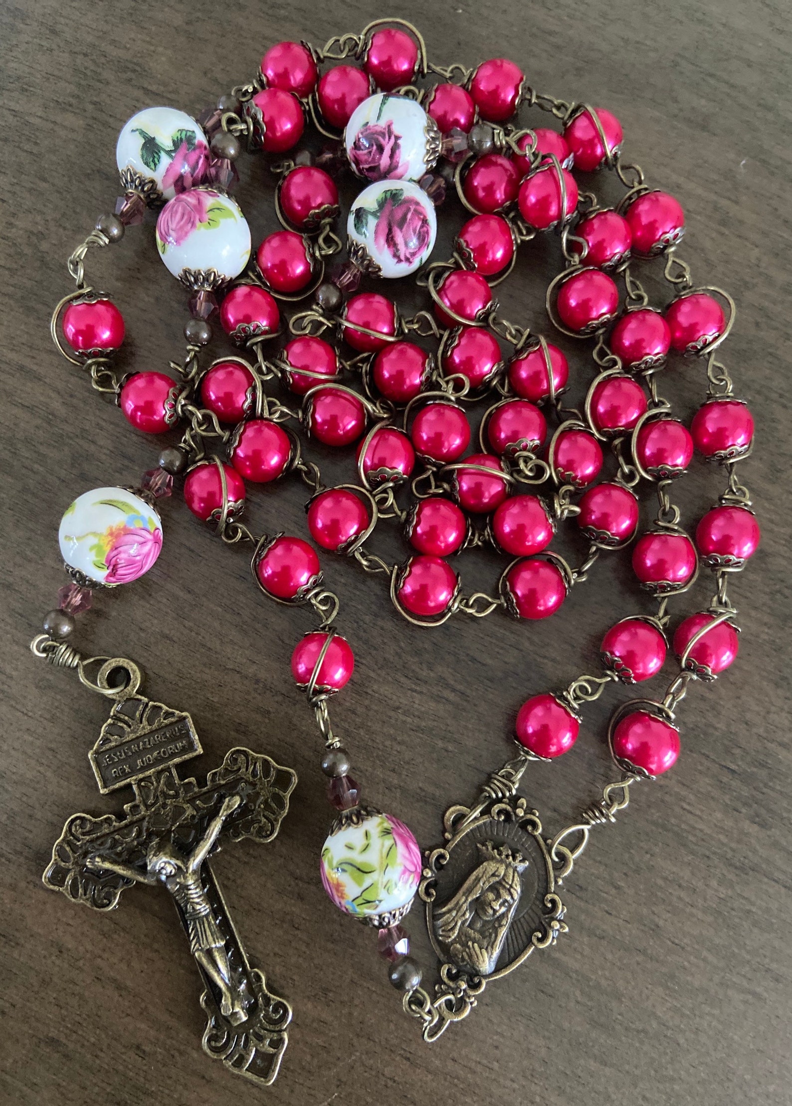 Immaculate Heart of Mary Rosary, Unbreakable Catholic Rosary - Handmade ...