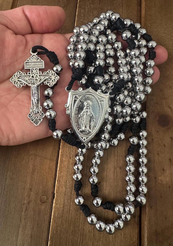15 or 20 Decade Rosary, Stainless Steel beads Rosary | Handmade